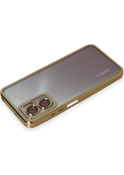 Newface Xiaomi Redmi 10 5g Kılıf Razer Lensli Silikon - Gold modelleri