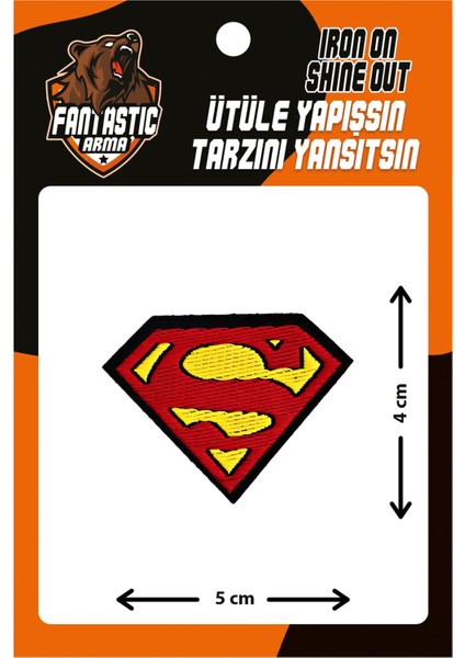 10'lu Paket Ütü ile Yapışan Dokuma Arma Patch Yama Superman Modeli