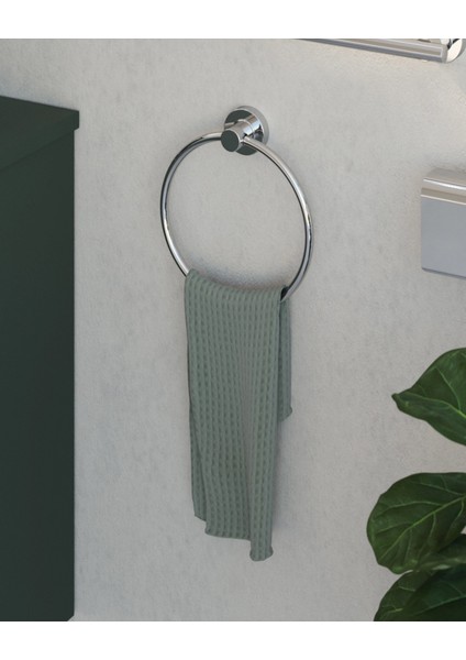 Tecno Havluluk, Yuvarlak, 21 cm - Krom