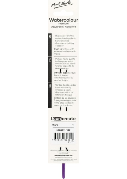 mm Sanatçı Suluboya Fırçası Premium Yuvarlak 4 fiyatları