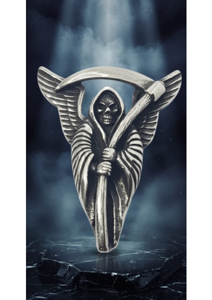 316L Çelik Azrail Kolye Ucu, Grim Reaper Kolye Ucu. Gotik, Goth. Halloween, Cadılar Bayramı. Ürünün Zinciri Yoktur Sadece Kolye Ucudur.