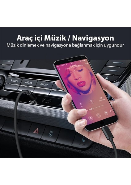 Ally Type-C To 3.5 mm Audio Aux KABLO-(1903) modelleri