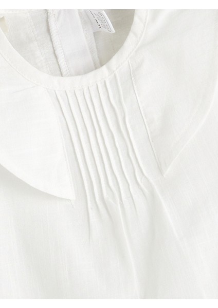 Yeni Sezon Fırfırlı Yaka Kız Bebek Bluz ve Jean Şort 2'li modelleri