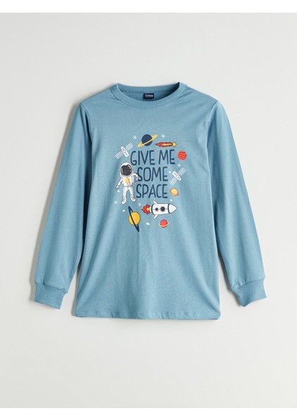 Yeni Sezon Bisiklet Yaka Baskılı Erkek Çocuk Pijama Takımı fiyatları