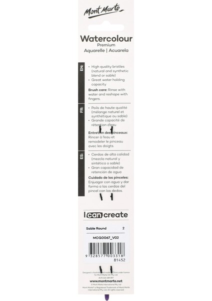 mm Sanatçı Suluboya Fırçası Premium Sable Yuvarlak 2 fiyatları