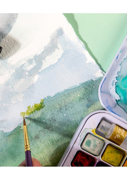 mm Sanatçı Suluboya Fırçası Premium Sable Yuvarlak 2 indirimleri