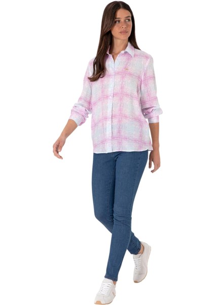 Kadın Mor Uzun Kollu Gömlek 2185849