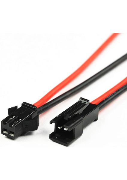 Jst Sm 2 Pinli 20CM Kablolu Konnektör Seti 22AWG Erkek-Dişi Takım Kablo Soketi