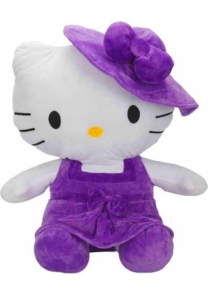 Sunman Pelüş OT180200-B Hello Kitty Mor Elbiseli Şapkalı 50 cm