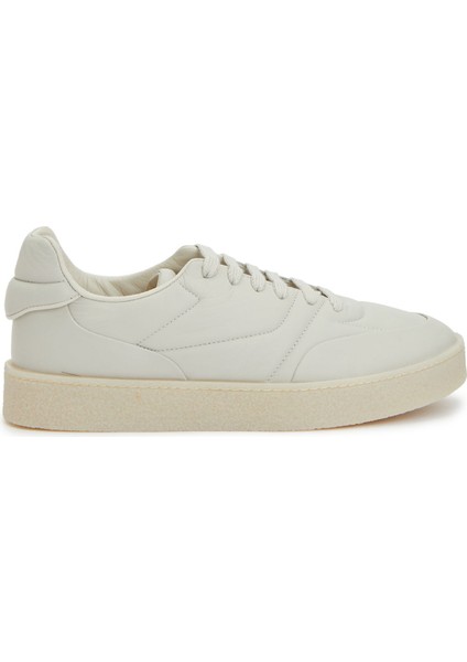 Ekru Erkek Deri Sneaker