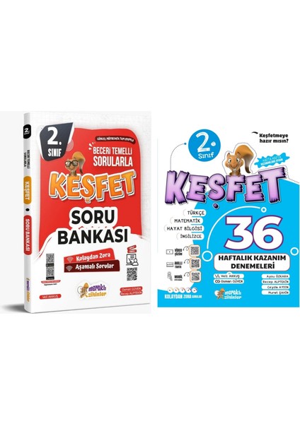 2.sınıf Tüm Dersler Soru Bankası+2.sınıf 36 Haftalık Kazanım Denemesi (2'li Set)