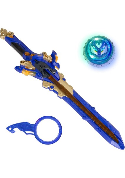 Infinity Nado Proskill Pack Fury Wave Dragon Işıklı Metal Topaç ve Epic Launcher Kılıç Fırlatıcı 48 cm