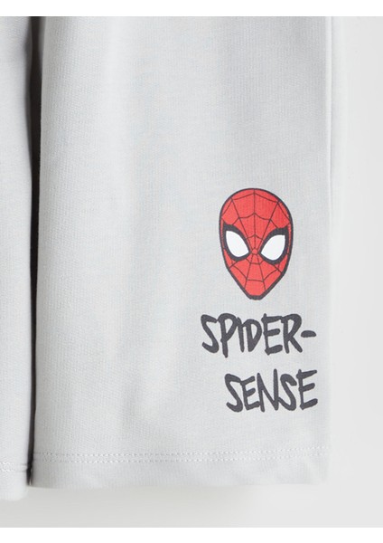 Yeni Sezon Beli Lastikli Spider-Man Baskılı Erkek Çocuk Şort modelleri