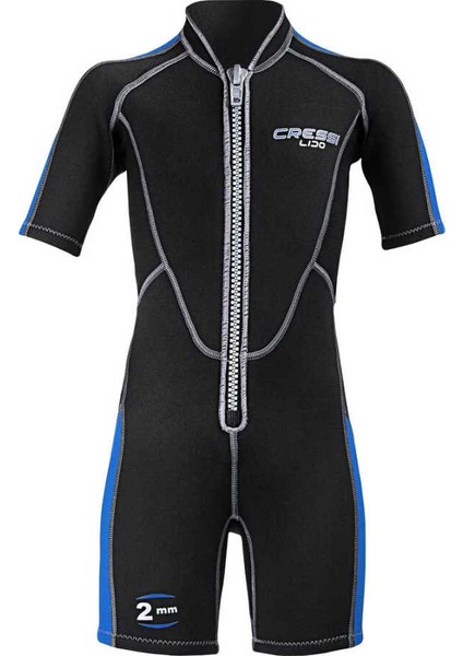 Lido Junior Shorty Dalış Elbisesi Black / Blue-2mm - M (10/11 Yaş)