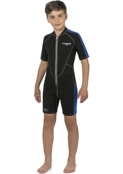 Lido Junior Shorty Dalış Elbisesi Black / Blue-2mm - M (10/11 Yaş) indirimleri