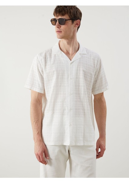 Yeni Sezon Regular Fit Resort Yaka Kısa Kollu Erkek Gömlek
