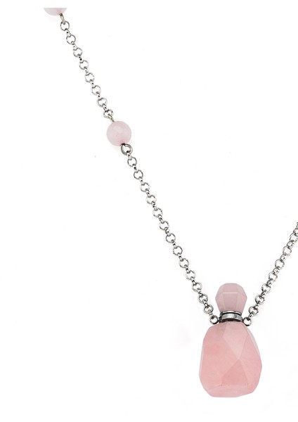 Rose Quartz Scent Doğal Taş Kadın Kolye modelleri