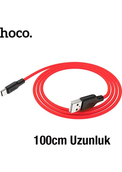 Hoco X21 Plus USB To Type-C 3A Silikon Hızlı Şarj ve Data KABLOSU-(1903) modelleri