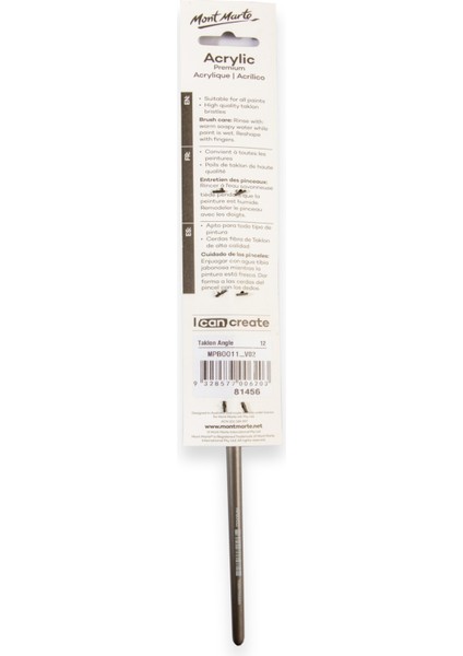 mm Sanatçı Akrilik Fırça Premium Taklon Açılı 12 modelleri