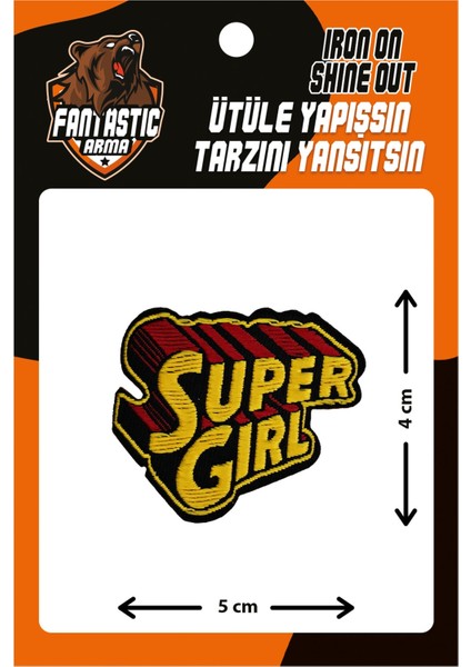 10'lu Paket Ütü ile Yapışan Dokuma Arma Patch Yama Supergırl Modeli