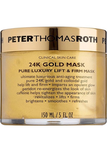 24K Gold Mask Pure Luxury Lift Yaşlanma Karşıtı Bakım MASKESI150 ml