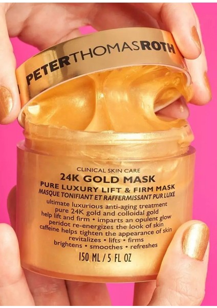 24K Gold Mask Pure Luxury Lift Yaşlanma Karşıtı Bakım MASKESI150 ml