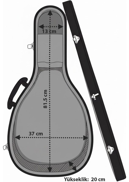 Ud Sert Çanta Kılıf (Hardcase)