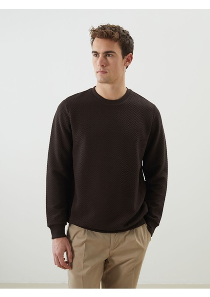 Yeni Sezon Bisiklet Yaka Uzun Kollu Erkek Sweatshirt