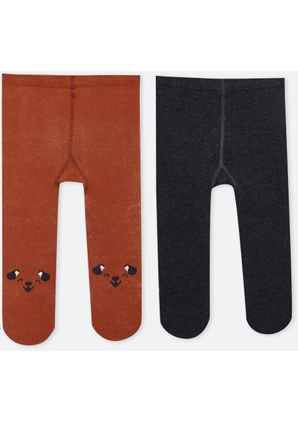 Yeni Sezon Baskılı Erkek Bebek Külotlu Çorap 2'li