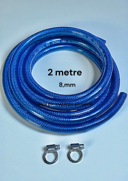 8mm Tüp Gaz Hortumu Kamp Ocak Ev Ocak Üç Katlı Gaz Hortum 2 Metre 2 Kelepçe