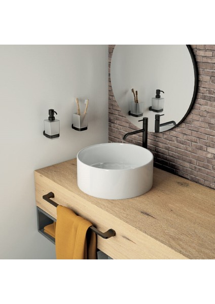 Stelvio Havluluk, Yuvarlak, 20.7 cm - Mat Siyah fiyatları