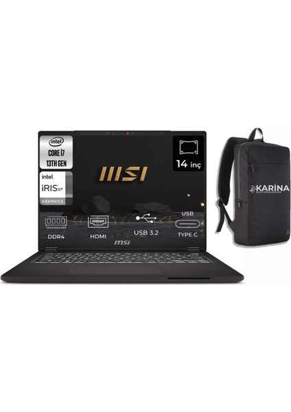 Commercıal 14 H I7-13700H A13MG-074XTR-K22 64GB 4tb W11PRO 14" Fhd+ Taşınabilir Bilgisayar