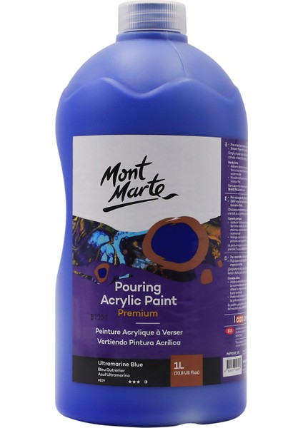 mm Dökme Akrilik Boya Premium 1l - Ultramarine Blue