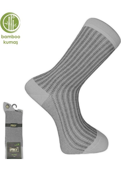 Gence Bambu Erkek Çorabı Kül Gri (17101-R6)
