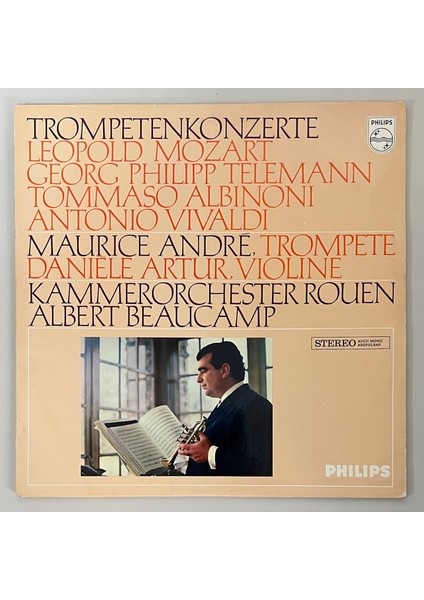 Trompetenkonzerte Lp Leopold Mozart, Georg Philipp Telemann, Tommaso Albinoni*, Antonio Vivaldi Plak (Orijinal Dönem Baskı Plak)