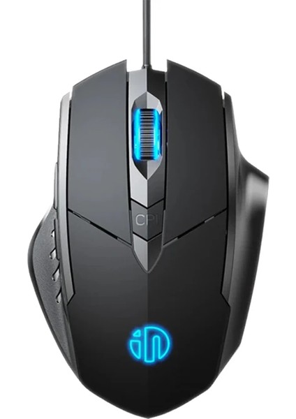 Inphic W1 Sessiz Tıklama Özellikli Ergonomik Kablolu Oyun Mouse Fare 1200/7200DPI-(1903)