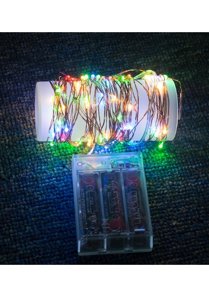 Pilli Rgb LED Işık 5 Metre Iç & Dış Mekan Parti Dekor Kutlama Işığı Renkli LED Dekorasyon