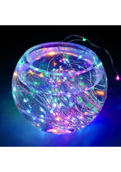 Pilli Rgb LED Işık 5 Metre Iç & Dış Mekan Parti Dekor Kutlama Işığı Renkli LED Dekorasyon