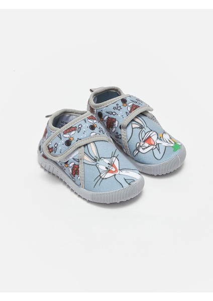 Yeni Sezon Bugs Bunny Lisanslı Cırt Cırtlı Erkek Bebek Panduf