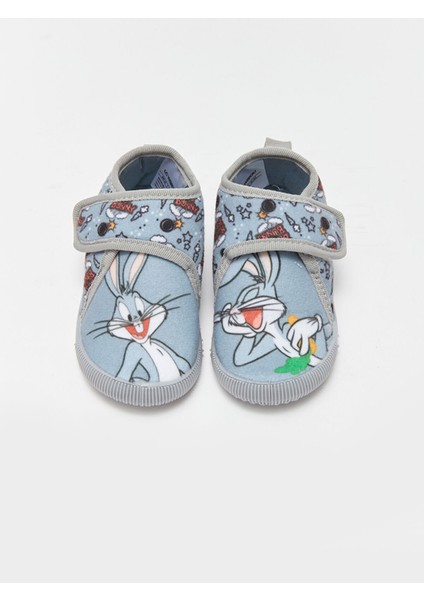 Yeni Sezon Bugs Bunny Lisanslı Cırt Cırtlı Erkek Bebek Panduf modelleri