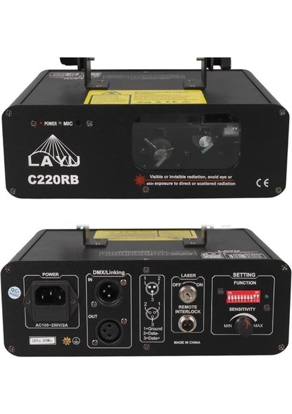 Layu C220RB Kırmızı-Mavi Çift Renk Beam Efekt Sahne Disko Lazer Işık modelleri