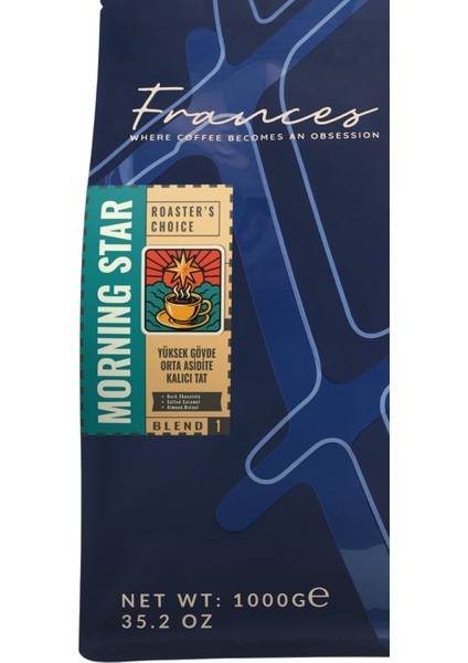 %100 Arabica Morning Star Espresso | Çekirdek Kahve | 1000 gr modelleri
