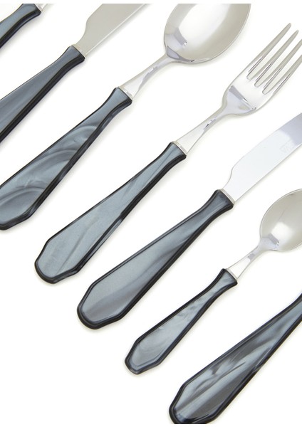 Venezia Siyah 74 Parça Çatal Bıçak Kaşık Seti fiyatları