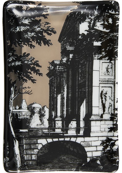 Giardino Settecentesco Siyah Porselen Kül Tablası