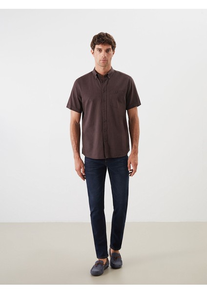 Yeni Sezon Regular Fit Keten Karışımlı Erkek Gömlek fiyatları