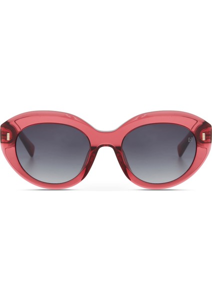 Burcu Esmersoy x Hermossa Hm 1656 C3 Şeffaf Kırmızı Asetat Kadın Güneş Gözlüğü