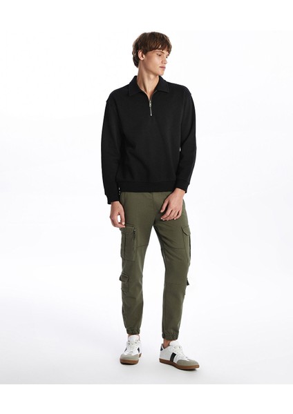 Yeni Sezon Slim Fit Gabardin Erkek Kargo Pantolon
