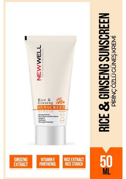 2 Adet Rice & Ginseng Sunscreen SPF50+ Pirinç Özlü Güneş Kremi 50 ml fiyatları