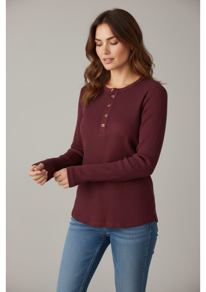 Kadın Yaka Düğme Detaylı Mevsimlik Bluz modelleri