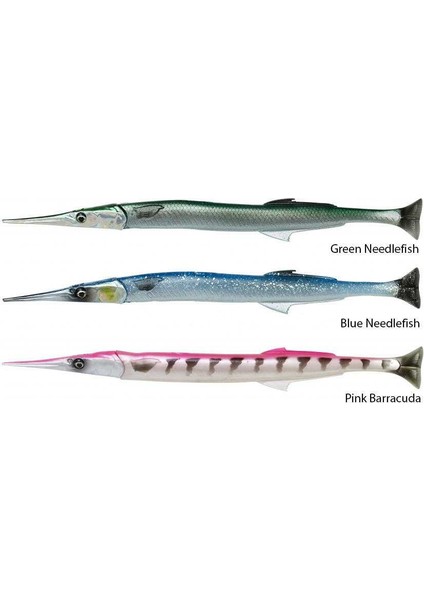 Savage Gear Lıne Thru Needlefish Pulsetail 2+1 30CM 85GR Sahte Balık Pink Barracuda fiyatları